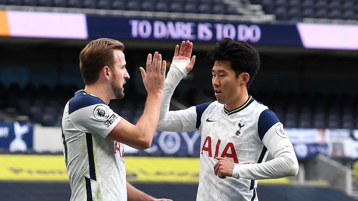 Harry Kane dan Son Heung-min sudah menghasilkan 13 gol di Premier League musim ini. (Foto: Getty Images/Pool)