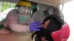 Pemeriksaan Rapid Antigen di Perbatasan Subang-Bandung