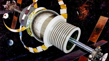 Tampilan eksterior modul Bernal karya Rick Giudice. Foto: NASA Ames Research Center