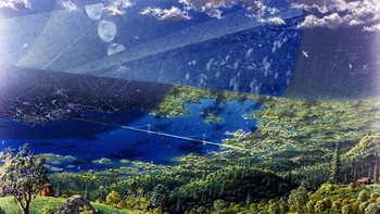 Hasil ilustrasinya memang sedikit kuno, tapi setidaknya ini memberikan gambaran bagaimana orang zaman dulu membayangkan kehidupan luar angkasa di masa depan. Foto: NASA Ames Research Center