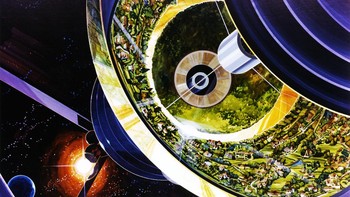 Tampilan cutaway area tinggal di Bernal Sphere. Foto: NASA Ames Research Center