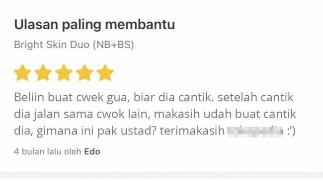 Ada yang merasa senasib? Udah rela-relain keluar banyak uang biar pasangannya jadi cantik, eh pas udah cantik ditinggalin. Hancur hatiku deh.. Foto: Twitter.com/@txtdariolshop