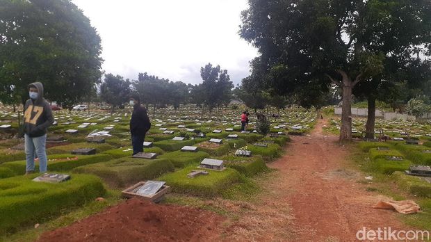 Kondisi TPU Pondok Ranggon pada 3 Januari 2021 (Afzal/detikcom)