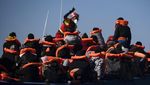 Momen Penyelamatan Migran yang Terombang-ambing di Laut Mediterania