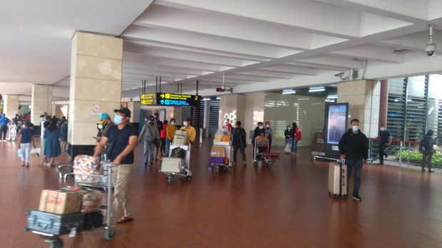 Suasana Bandara Soekarno-Hatta Minggu (3/1/2021) pukul 10.09 WIB. (Foto: Adhyasta Dirgantara/detikcom)