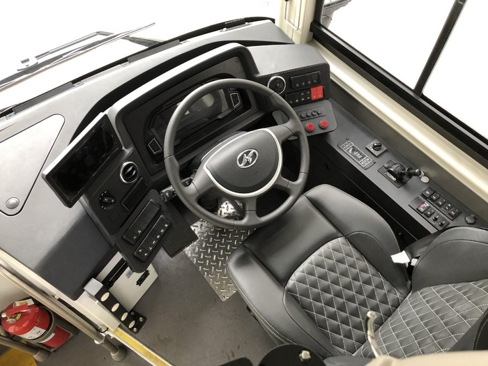 Bus listrik Higer yang diuji coba Transjakarta