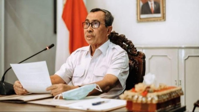 Gubernur Riau, Syamsuar pertama kali memimpin rapat awal tahun