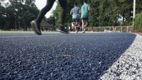 Antusias warga berolahraga terlihat pada pagi dan sore hari apalagi diakhir pekan. 