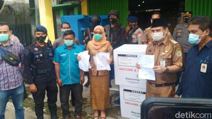 Pemprov Bengkulu menerima 20.280 dosis vaksin COVID-19 sebagai distribusi tahap awal (Hery/detikcom)