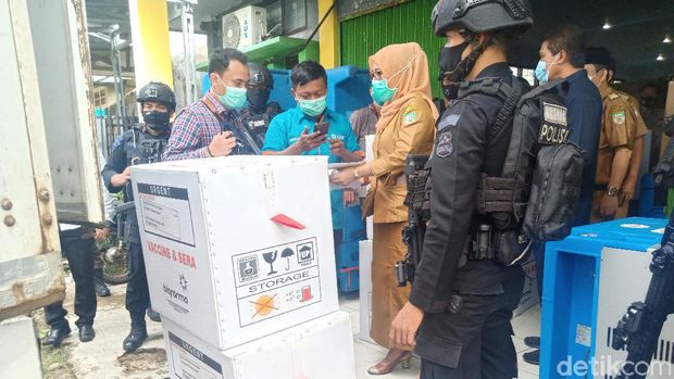 Pemprov Bengkulu menerima 20.280 dosis vaksin COVID-19 sebagai distribusi tahap awal (Hery/detikcom)