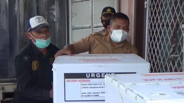 Pemprov Jambi menerima 20 ribu dosis vaksin COVID-19 sebagai tahap awal (Ferdi Almunanda/detikcom)
