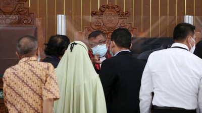 Suasana Sidang Perdana Praperadilan Habib Rizieq