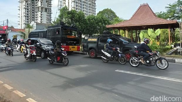 Situasi di sekitar PN Jaksel jelang sidang praperadilan HRS (Sachril Agustin Berutu/detikcom).