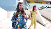Syahnaz Sadiqah saat ditemui di studio Trans TV, Kapten Tendean, Jakarta Selatan pada Senin (4/1). Pool/Noel/detikFoto