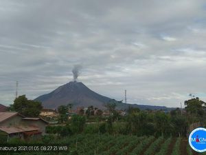 Gunung Sinabung Erupsi Pagi Ini, Kolom Abu Capai 800 Meter