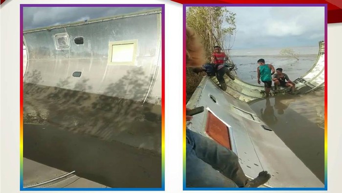 Logam diduga badan pesawat ditemukan di Kotawaringin Barat, Kalteng. (Dok Polda Kalteng)