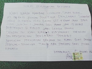 Jemaah Tolak dan Batalkan Deklarasi Tentara Allah di Bandung Barat