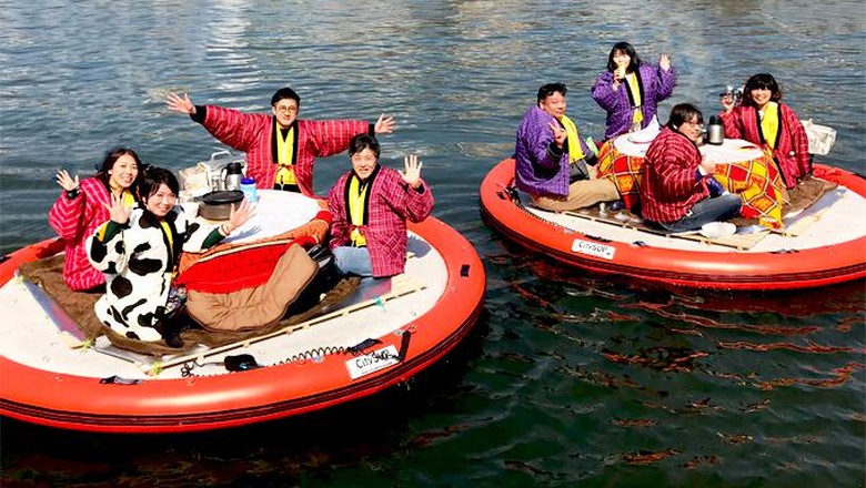 Piknik Sambil Mengapung di Sungai Bisa Dilakukan di Jepang Piknik Sambil Mengapung di Sungai Bisa Dilakukan di Jepang