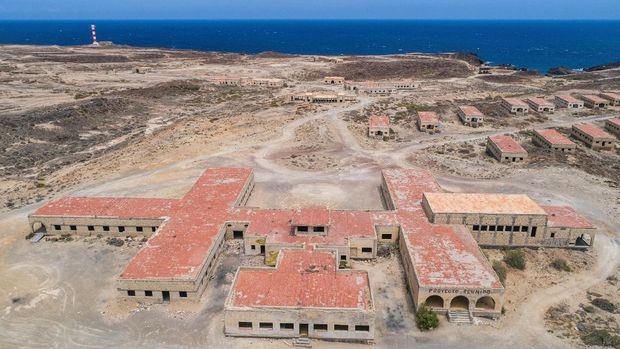 Sanatorio de Abona Abades Tenerife Aerial Drone View Canary Islands Canaries Spain