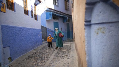 Tanpa Turis, Kota Biru Chefchaouen Bisa Santai
