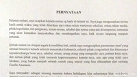 Berikut pernyataan lengkap Gisella Anastasia.