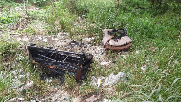 Lokasi penemuan mayat pria terbakar di Ulujami, Pesanggrahan, Jaksel