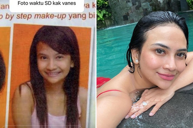 Inilah foto masa kecil Vanessa Angel. Jika dibandingkan dengan yang sekarang, wajahnya tidak terlalu banyak berubah ya? Foto: Instagram/@vanessaangel