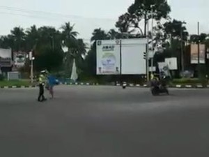 Viral Video Polantas Diserang Pemotor di Babel, Begini Ceritanya