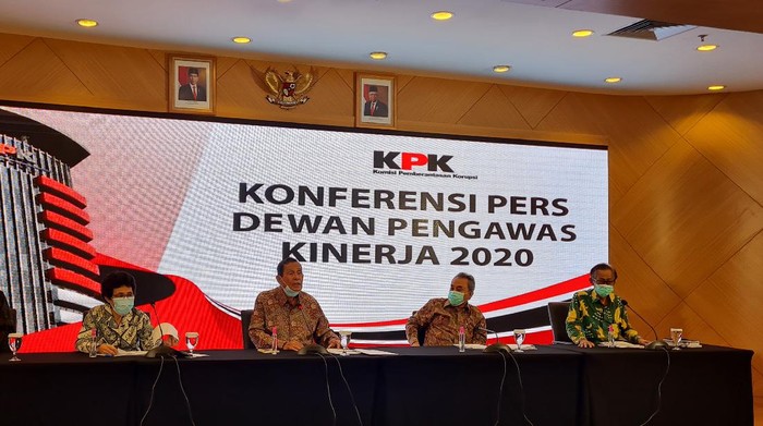Dewas KPK saat jumpa pers (Foto: Farih/detikcom)