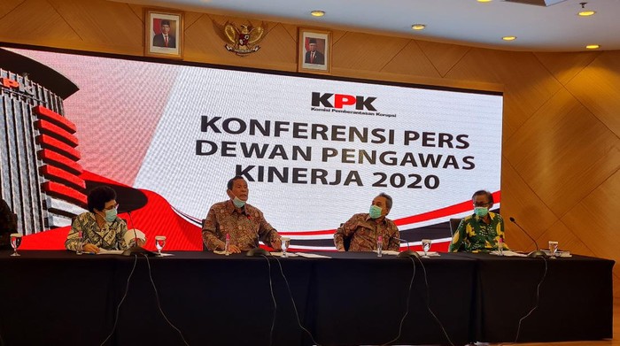 Dewas KPK saat jumpa pers (Foto: Farih/detikcom)
