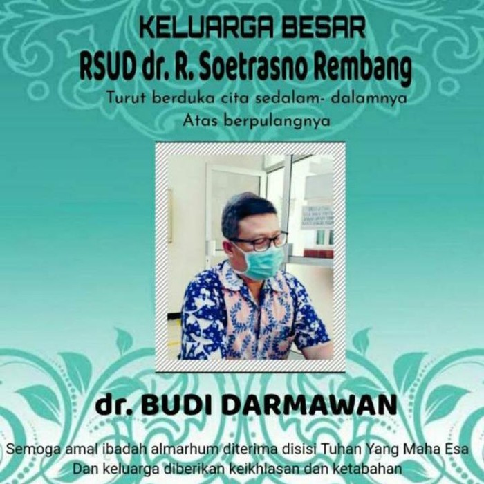 dr budi darmawan di rembang meninggal kena corona