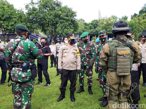 Latihan gabungan Polda Jateng dan Kodam IV/Diponegoro di Boyolali, Kamis (7/1/2021).