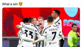 Juventus adalah tim pertama yang mengalahkan AC Milan di Liga Italia musim ini. Foto: Twitter