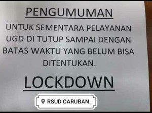 16 Nakes Reaktif Rapid Test, IGD RSUD Caruban Madiun Lockdown