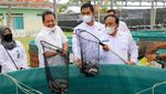 Trenggono Resmikan Tambak Udang di Karawang
