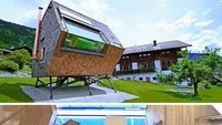 Tak kalah unik, ada villa mini yang hanya memiliki luas 45 m2. Rumah itu dinamakan UFOGEL, gabungan dua kata UFO benda terbang luar angkasa dan Vogel yang artinya burung. Istimewa/Brightside.me.