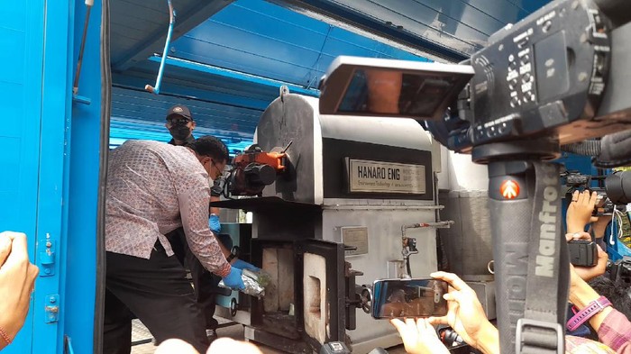 BNN Musnahkan 73,76 Kg Sabu Sitaan dari 3 Kasus di Sumatera (Foto: Tiara/detikcom)