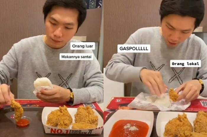 cara makan kfc Perbedaan Orang Makan di KFC