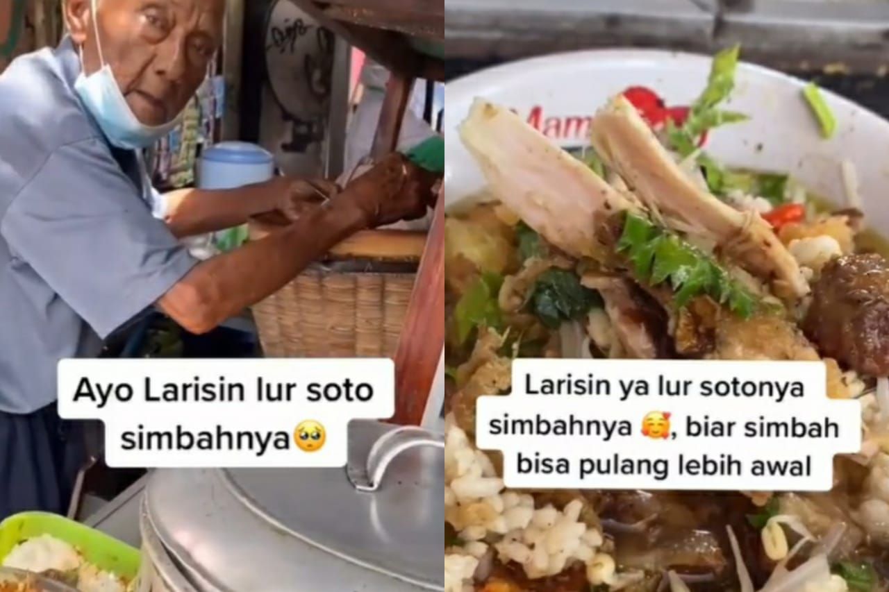 Kakek 93 Tahun Masih Semangat Jualan Soto Ayam di Yogyakarta