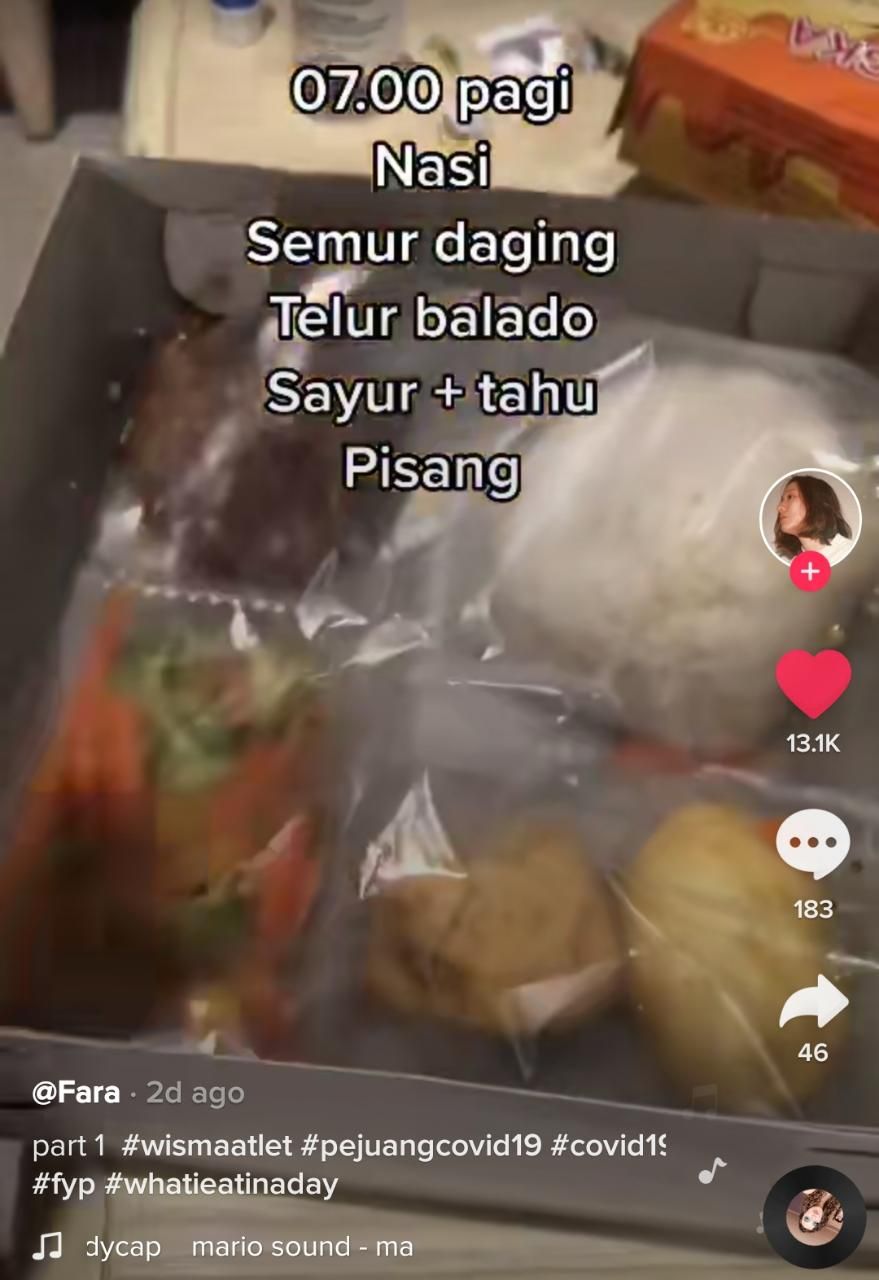 Karantina di Wisma Atlet, Netizen Ini Ungkap Makanan Enak yang Dinikmati