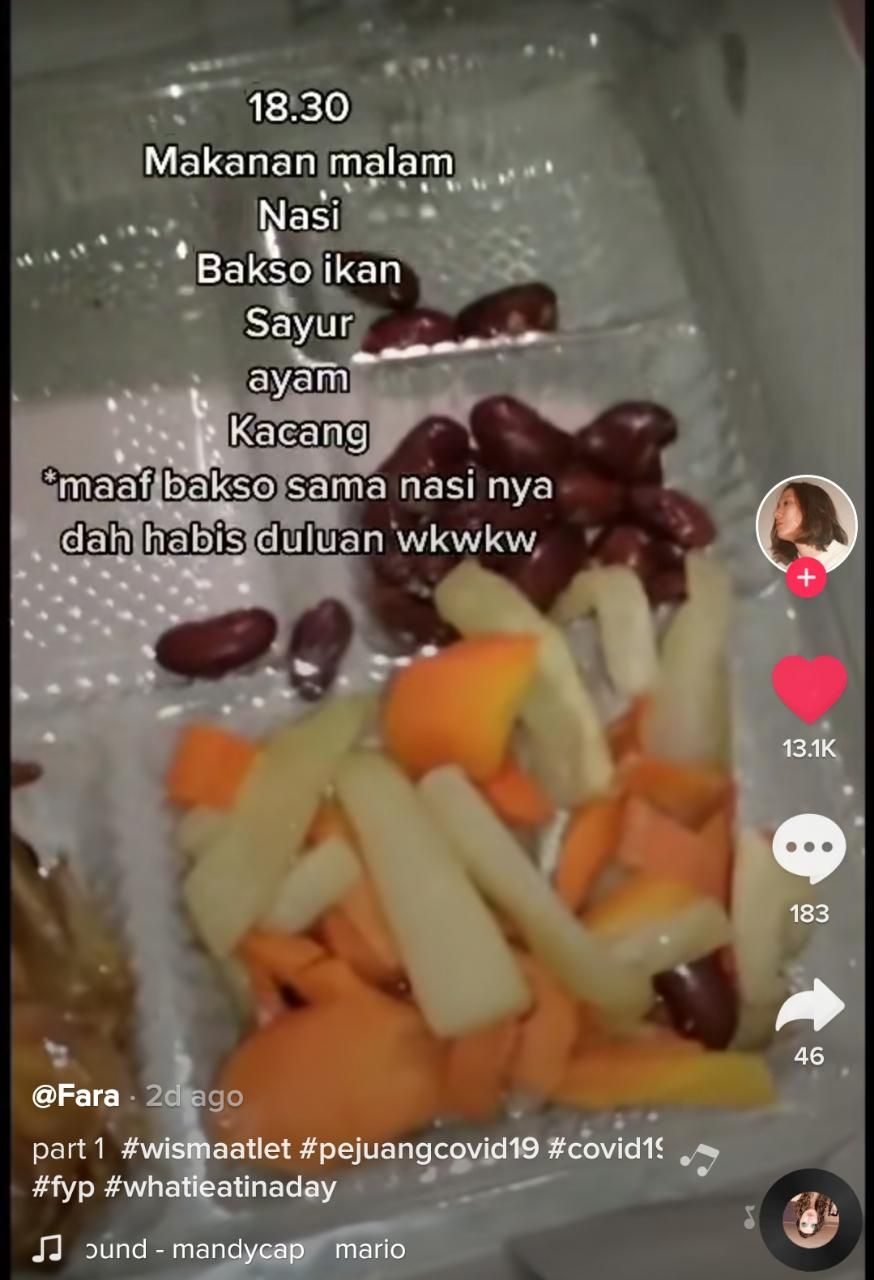 Karantina di Wisma Atlet, Netizen Ini Ungkap Makanan Enak yang Dinikmati