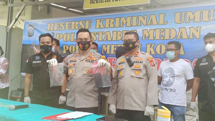 Konferensi pers Polrestabes Medan soal jambret ditembak mati (Datuk-detikcom)