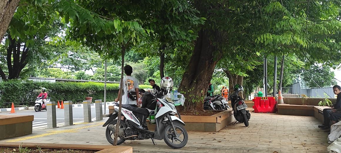 Trotoar KBB Jl RM Margono Djojohadikoesoemo, Menteng, Jakpus. (Syahidah Izzata/detikcom)