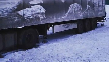 Bahkan, beberapa pengemudi sengaja tidak membersihkan truknya untuk tetap menjaga karya seni dari Nikita selama berbulan-bulan. Foto: Instagram/Nikita Golubev