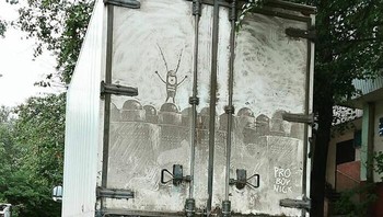 Ia mengatakan, dirinya selalu mencoba membuat gambarnya sederhana dan jelas. Tetapi dia juga suka membuat gambar yang bermakna dalam. Foto: Instagram/Nikita Golubev