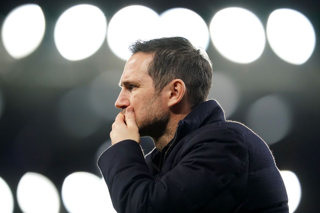 Frank Lampard LIVERPOOL, ENGLAND - DECEMBER 12: Frank Lampard, Manager of Chelsea prior to the Premier League match between Everton and Chelsea at Goodison Park on December 12, 2020 in Liverpool, England. A limited number of spectators (2000) are welcomed back to stadiums to watch elite football across England. This was following easing of restrictions on spectators in tiers one and two areas only. (Photo by Jon Super - Pool/Getty Images)