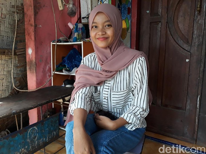 Gadis bernama N di Banguntapan, Bantul, Rabu (6/1/2021).