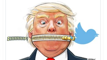 Twitter akhirnya membungkan Donald Trump. Foto: istimewa