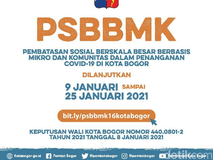 PSBBMK Kota bogor diperpanjang