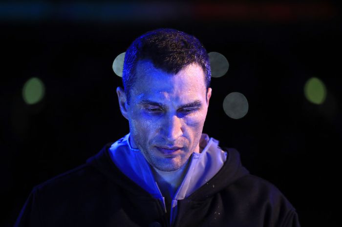 Wladimir Klitschko LONDON, ENGLAND - APRIL 29: Wladimir Klitschko makes his way to the ring prior to his fight against Anthony Joshua for the IBF, WBA and IBO Heavyweight World Title bout at Wembley Stadium on April 29, 2017 in London, England. (Photo by Richard Heathcote/Getty Images)